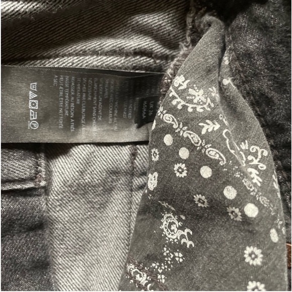 [Free People] Distressed Washed Black Denim Jean short pant - Picture 6 of 10